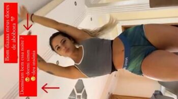 Nathalia Valente, ela está dançando com shorts marcando