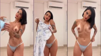 Lola Benvenutti foi flagrada na internet sem roupa, mudando de vestimenta e se mostrando