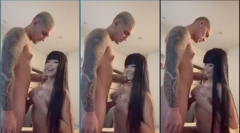 Paloma akemi novinha fazendo uma espanhola com o pau entre os peitos