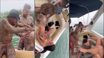 Mulheres se divertindo em um passeio de barco com o proprietário da embarcação