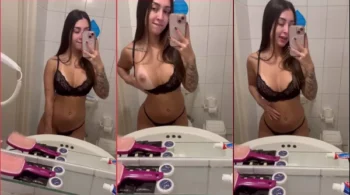 Tati Formento teve um vídeo vazado em que aparece exibindo as teta em frente ao espelho