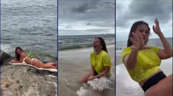 Paolla Oliveira mostrando toda sua sensualidade em um vídeo provocante na praia