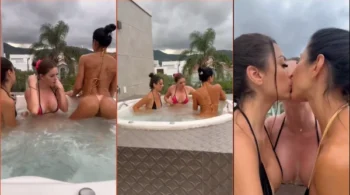 Agnes Beatriz tá se divertindo à beça em uma hidro com duas lindas, fazendo uma baguncinha molhada e cheia de charme