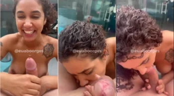 Lana Borges se divertindo com o rapaz moreno no motel
