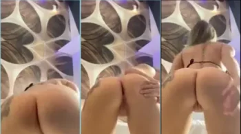 Novinha com um bundinha linda bombou na internet dançando toda peladinha