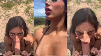 Brenda Trindade, a mais irresistível das close friends, fazendo um boquete na praia