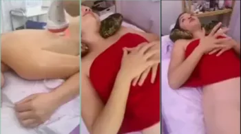 Bruna Vieira, a atriz pornô de 18 anos, se entregando ao prazer enquanto é estimulada e atinge o clímax durante uma massagem