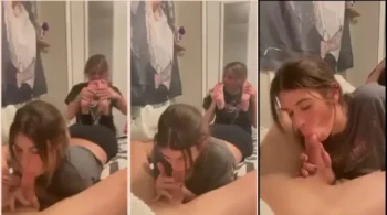 Mordiscando os pezinhos da amiga enquanto ela dá uma bela mamada