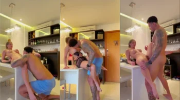 Uma transa na cozinha com aquela novinha deliciosa e famosa do Privacy