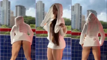 Mandy Sweet foi pega dançando com a intimidade à mostra
