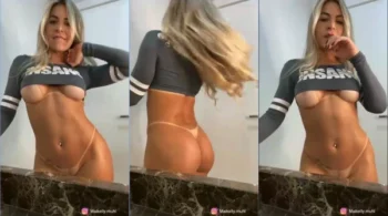 Maikelly Muhl se despindo da roupa íntima