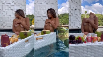 Rolou um vazamento da Luiza Marquesa despida na piscina!