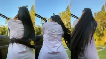 Juliana Bonde mostrando o bumbumzão!