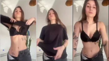 Bruna Biondo em um vídeo sensual, fazendo provocações