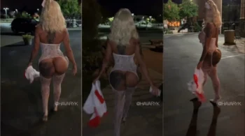 Havaryk desfilando de calcinha na rua