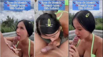 Kathrin, uma colombiana bem gostosa, se deliciando com o membro do danado