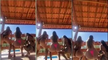Angel Santiago e suas amigas colocando as bundas pra jogo!