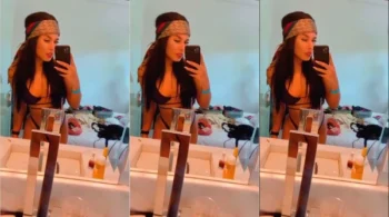 Dá uma olhada na ousada Ester Muniz se exibindo na frente do espelho!