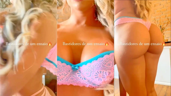 Delícia ousada se mostrando toda de calcinha