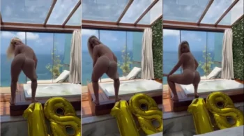 Isadora Vale mostrando a retaguarda