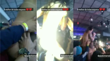 Mc Pipokinha surpreendeu a galera ao pular do palco sem roupa em cima dos fãs durante uma apresentação dela