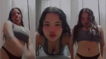 Mocinha se mostrando toda para a câmera