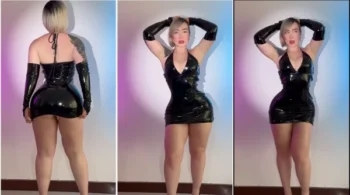Veronica Obando, cheia de atitude, arrasando no vestido preto em um filme quente