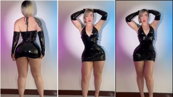 Veronica Obando, cheia de atitude, arrasando no vestido preto em um filme quente